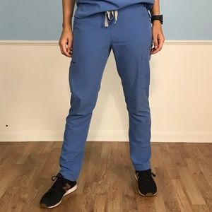 Figs Yola skinny scrub pants Ceil Blue